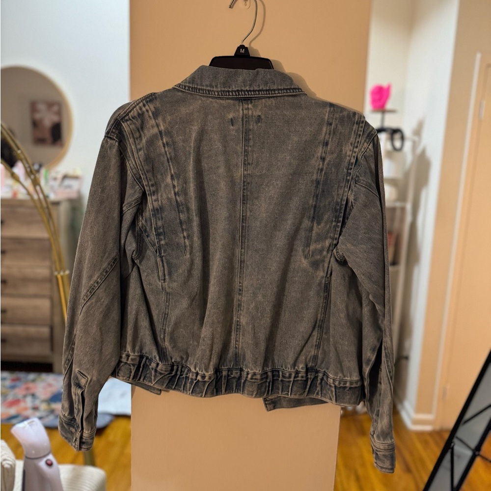 Revolve Vintage Denim Jacket 90s Oversized Baggy Trucker Coat - Picture 5 of 6